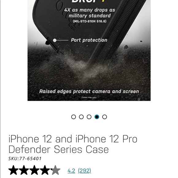 Otter Box Defender Pro for iPhone 12/12 Pro - Picture 4 of 8